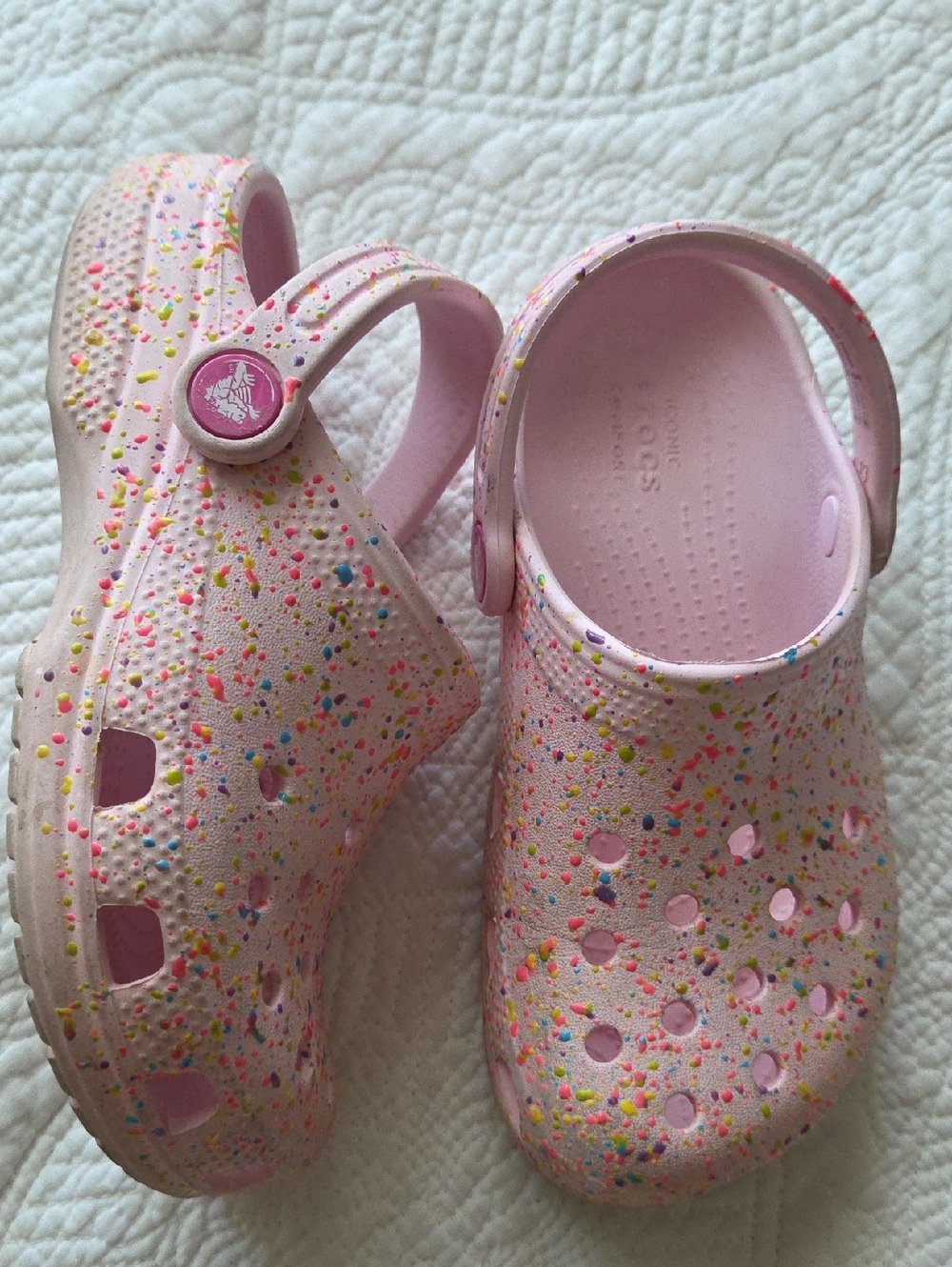 Crocs Kids Pink Confetti Foam
